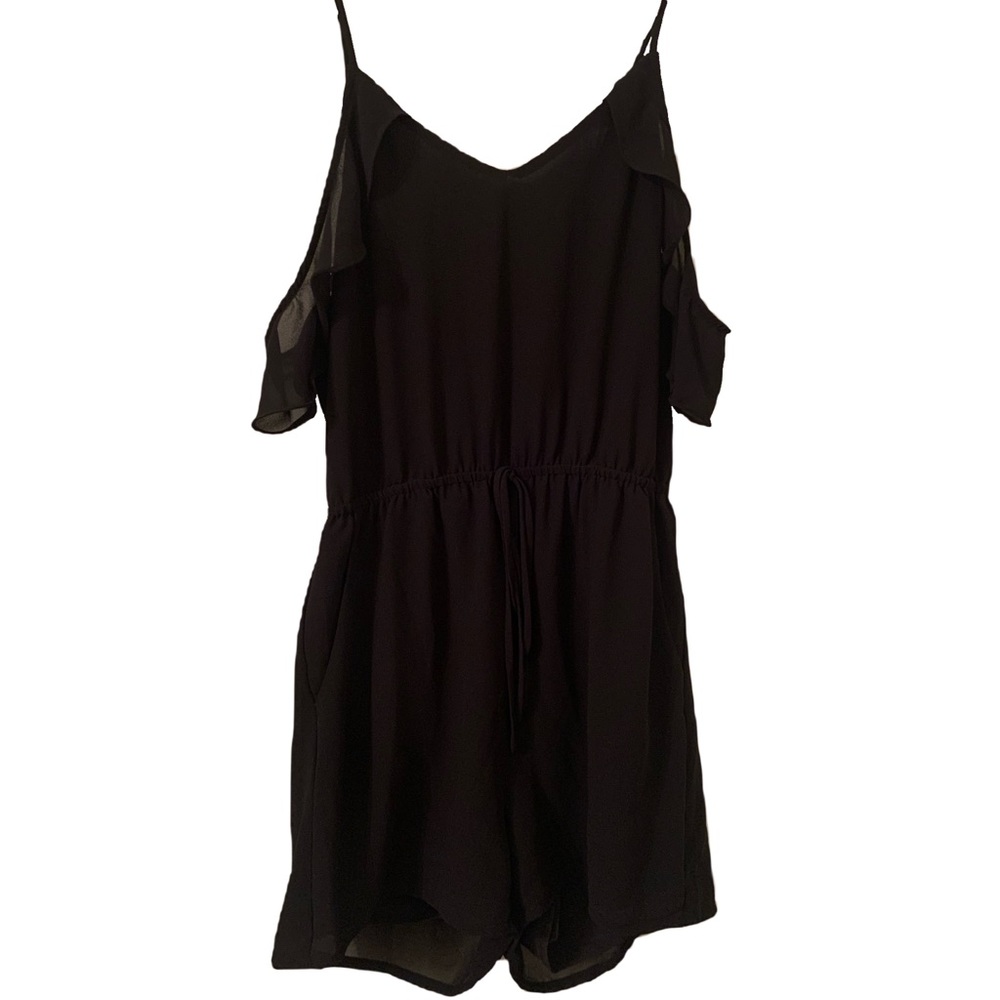 Black Spaghetti Strap Romper - image 2